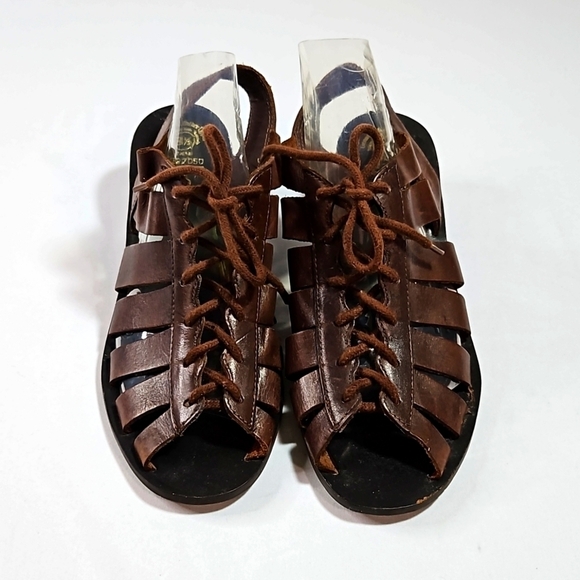 Leather Craft Brown Sandals Size 8.5 - Picture 1 of 7